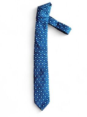 Vineyard Vines 100% silk blue golf theme Made in USA tie